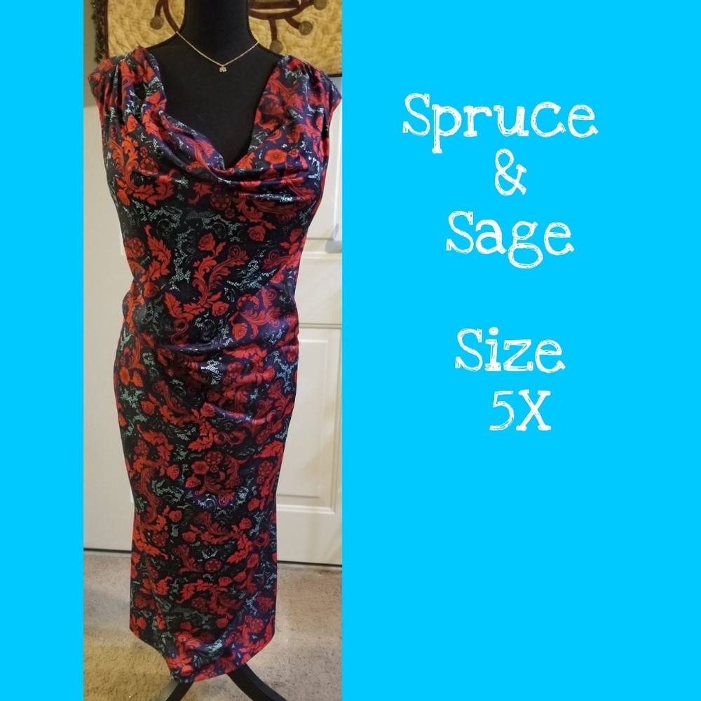 Sexy body con ruched dress by Spruce & Sage Sz 5X
